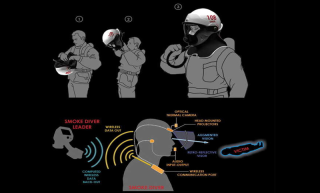 Illustration for article titled This Sci-Fi Helmet Could Give Firefighters Predator Thermal Vision